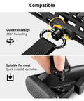 Two Point Sling With Padded Wide Strap And Removable Swivels For Quick Easy Adjustments Up To 63 Inches Black swivel detail