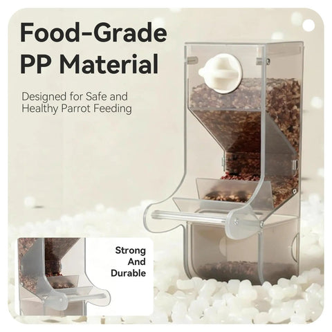 Tough As Nails No Mess Bird Cage Feeder Crack Resistant Seed Catcher with food-grade PP material for parrots.