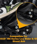 Extended Brake Shift Lever Kit With Linkage For 2018 And Up M8 Harley Softail Low Rider S And Street Bob Bolt On Performance That Makes Braking Feel Crisp And Much Easier Durable Al6063 Aluminum Corrosion Resistant, installed by footpeg