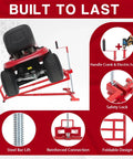 Upgraded Telescopic Lawn Mower Lift Jack For Riding Mowers And Garden Tractors with manual and power tool handle, heavy-duty steel