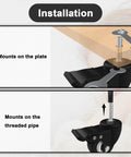 Stem Caster Set Of Four With One And A Half Inch Stem And Five Sixteenth Inch Bolt installation diagram for furniture mount