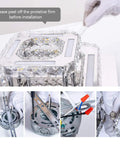 Modern Crystal Flush Mount Ceiling Light 11.8 Inch Square Mini Chandelier with K9 crystals and chrome finish installation steps.
