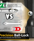 Six Inch Long Phillips Head Bits Number Two With Ball Notch Locking Anti Wobble Design 360 Degree Laser Etched CNC Tip Taiwan S2 Steel Magnetic Phillips Bit Set For Impact Roofing And Carpentry Two Pack Pro Grade, ball-lock close-up