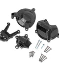 Straight Forward Fiberglass Nylon Engine Cover Set Replacement For Bmw S1000R 2009 To 2016 With Slick Carbon Weave and hardware.