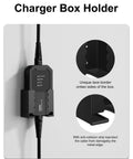 Heavy Duty Ev Charger Wall Mount Kit And Charging Cable Organizer J Hook Holster For Sae J1772 Connector with anti-collision strip.