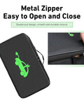 Keep Your Ride Tight And Dry With This Heavy Duty Waterproof Ev Charging Cable Storage Bag And Portable Cord Organizer, metal zipper detail.