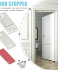 Magnetic Cabinet Catches 10 Pack Invisible Soft Catch Door Latches with screws and door stopper shown in a room