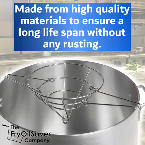 Fryer Oil Filter Stand With Folding Arms That Clamps To Deep Fryers, Rugged Oil Filter Holder For Cone Filters Funnels And Strainers