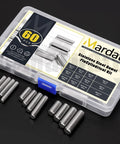 60Pcs 12 Size 304 Stainless Steel Dowel Pins Set M6 M8 M10 Assortment for Shelf Support Peg Pins shown with storage box