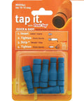 Image of Posi Tap 6 Piece Pack For 16 To 18 AWG Stranded Wire Blue High Quality Military Grade No Crimping Or Soldering Needed Easy Plug In Automotive OEM Style Electrical Tap Connector Quick Install in packaging.