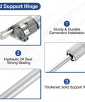 Lid Support Hinge 20N Gas Struts Soft Close Folding Lid Stay Hinges Uxcell 2 Pack Automatic Slow Lowering Pneumatic Buffer features