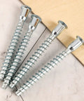 M7x70mm Hex Socket Countersunk Self Tapping Furniture Screws Set, close-up of flat head design, carbon steel zinc plated