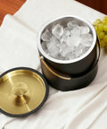 3.2 Liter Double Wall Stainless Steel Ice Bucket With Silicone Lid Scoop And Strainer Insulated Ice Bin For Parties And Cocktail Bars