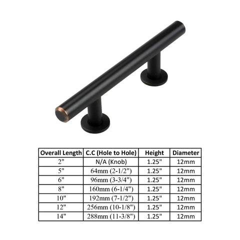 Premium Oil Rubbed Bronze T Bar Cabinet Handles Set Of 10 Heavy Duty Drawer Pulls No Sweat Mounting Straight Upgrade Your Kitchen And Dresser With This Top Rate Hardware
