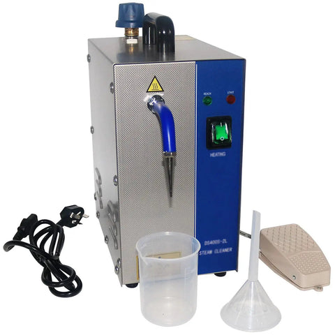 Heavy Duty Commercial Jewelry Steam Cleaner 1300W Professional Electric SteamJet with 2L stainless steel tank and accessories.