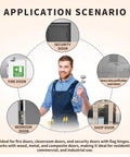 Application scenarios of Dual Head Door Hinge Adjustment Tool With 14mm And 19mm Openings For Flag Hinges, Heavy Duty Steel Wrench.