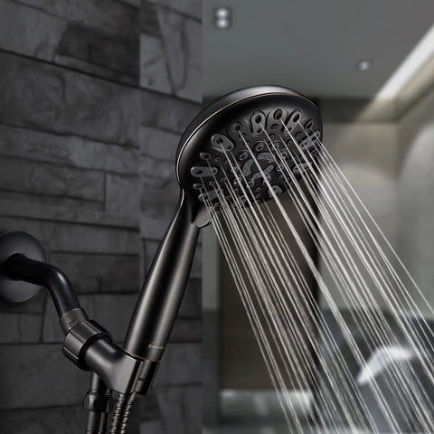 Six Spray Handheld Shower Head With High Pressure Power Rain Massage Settings Shampoo Rinse Water Saving Mode