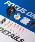 Components of Two Pole 30 Amp 120 Volt HVAC Contactor With 120V Coil For Condenser Or Compressor Replacement displayed