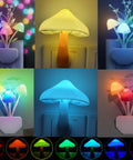 Six Pack Mushroom Night Light LED Plug In Lamp With Dope Seven Color Changing Glow for adults bathroom home decor
