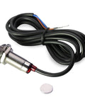 Top Tier Industrial Hall Effect M12 Proximity Switch Npn Three Wire Normally Closed with 10mm detection range and cable.