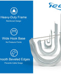 4-Inch Wall Mount J Hook 25-Pack With Retainer Clips Galvanized Steel Zinc Finish for Heavy Duty Cable Management display