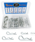 38 Piece Hitch Pin Clip Set With Five Sizes For Trailer And Tractor Applications Including Hair Pins R Clips Retaining Pins Spring Clips And Dolly Pin Replacement Kit By Yoliko