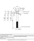 3/8 16 by 3 inch UNC socket head cap screw drawing for Pack Of Three 3/8 16 By 3 Inch Unc Socket Head Cap Screws Forged From Pure Grade 2 Titanium For Heavy Duty Builds And Saltwater Projects With Rust Busting Durability And Clean Polish.