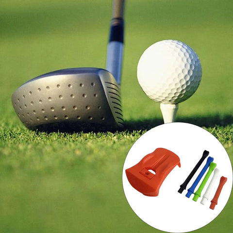 Stable Base Golf Tees for Home Practice and Training All Weather Indoor Outdoor Use Interchangeable Tee Heights for Drivers to Hybrids