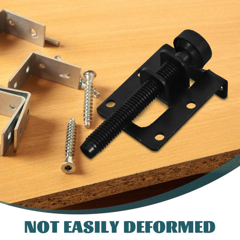 Heavy Duty Adjustable Furniture Leveling Feet 4 Pack Built Tough Anti Slip Right Angle Support Legs Black PVC Steel