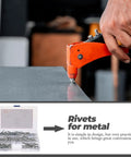 Using the Aluminum Pop Rivets Kit 140-Piece Open End Rounded Head Blind Rivets for DIY Repairs and Assembly on metal.