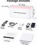 Bluetooth Thermal Label Printer For 4x6 Shipping Labels, Wireless, Small Biz Ready, Pink Color with included accessories