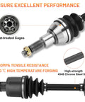 Heavy Duty Rear CV Axle Shaft Pair For Polaris Sportsman 400 500 335 showcasing high-strength 4340 steel and heat-treated joint design.