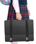 Slick Grab And Go Accordion File Organizer With Hella Spacious Pockets For Letter Size Paperwork Heavy Duty Expandable Document Holder held by a student.