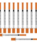 One Milliliter Syringes With Needles 30 Gauge Five Sixteenths Of An Inch 8mm U100 Individually Wrapped Thirty Pack For Lab Research And Medical Use With Clear Readouts And Precise Measurements, 1 mL syringe set