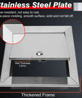 Rock Solid Stainless Steel Access Panel With Reliable Lock For Plumbing And Utility Walls Rust Proof Build Easy Snap Mount with thickened frame.
