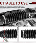 Cut To Fit Silicone Rack And Pinion Boot Kit With Inner Tie Rod Boot Adjustable from 0.39 to 1.77 inch, showing cuttable black boot