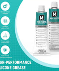 Light Load Grease Lubricant For Metal To Metal And Metal To Plastic Friction In Rollers And Small Mechanical Parts 5.3 Oz Tube Wide Temperature Range From Minus 73 Celsius To 180 Celsius Water Resistant And Low Temperature Ready tubes showcased with benefits.