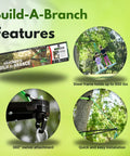 Build A Branch Tree Swing Kit box with features: steel frame, swivel attachment, tree installation for outdoor swing, 500 lb support