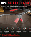 Top Shelf ANSI Z871 Safety Glasses For Trade Workers Featuring Tough As Nails Scratch Resistance And UV400 Eye Protection with clear polycarbonate lens.