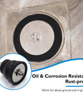 Expandable Mechanical Seal Cleanout Pipe Plug For Sewer Cap Cover No Nonsense Leakproof Twist Plug With Stainless Steel And Nitrile Rubber Heat Resistant Oil Resistant Anti Freeze Wear Resistant Heavy Duty installed in drain cleanout