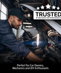 Mechanic using Head Gasket Leak Tester Kit With Universal Radiator Adapter, Over 100 Tests, All In One Combustion Leak Detector