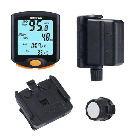 Wireless Bike Computer With Dual Bike Settings, Speedometer And Odometer, Waterproof Multi Function Cyclometer, 4 Line Backlit Display, Easy Read Data For Road And Mountain Cycling, YT-813