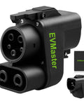 Heavy Duty Nacs To Ccs1 Ev Fast Charging Adapter 500A 1000V Dc Level 3 Converter, close-up view of the connector and logo.