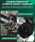SCITOO driveshaft flex joint/coupler, black metal, compatible with Cadillac CTS, Ford Thunderbird, Lincoln LS