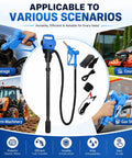 Heavy Duty Electric Drum Pump Fits 55 Gallon Barrels And Ibc Tanks With 120 Volt AC And 12 Volt DC Power Plug with flexible tube