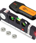 Stud Finder And Three In One Laser Level Ruler Wall Scanner For Hanging Pictures DIY Home Improvement Tool with batteries