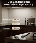Under Cabinet Lighting 2 Pack Motion Sensor LED Lights With 76 LEDs Detachable 2200mAh Batteries shown on kitchen counter