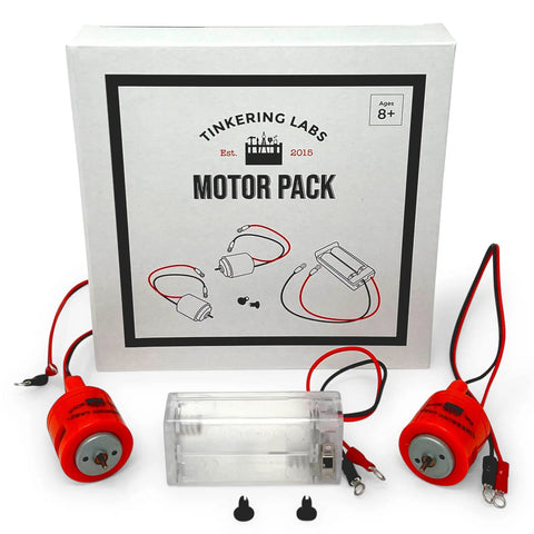 Straight Up Reliable Motor Pack Including Battery Holder And Two Heavy Duty Replacement Electric Motors With Quick Connect Wires for STEM projects.