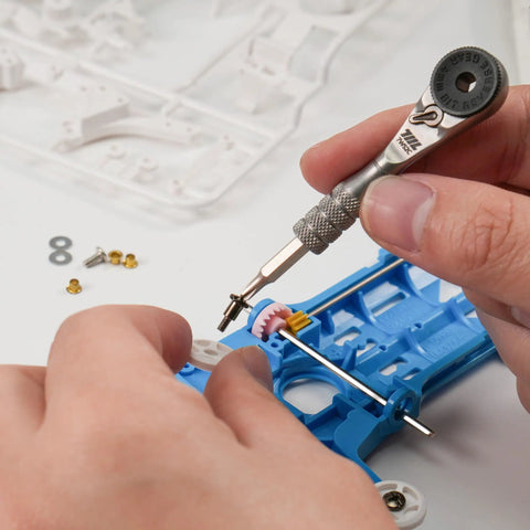 Using Pocket Size Micro Ratchet Wrench With Knurled Grip 4mm Precision Ratcheting Screwdriver for electronics assembly