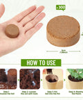 Image showing coir soil block from 600 Piece Bulk Seed Starter Pots Kit With 2.36 Inch Seedling Pots And 1.18 Inch Coir Fiber Grow Soil.